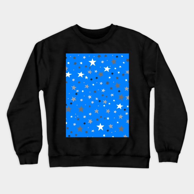 Stars In A Sea of Azure Blue Crewneck Sweatshirt by Neil Feigeles